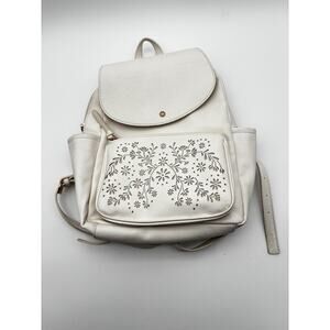 LC Lauren Conrad Cream Floral Laser-Cut Mini Backpack with Gold Accent LC Lauren Conrad | Bags | Cream Lauren Conrad Backpack  main image 3